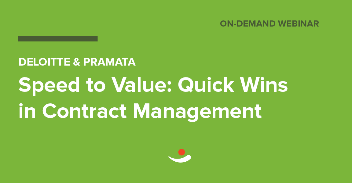 Speed to value in contract management