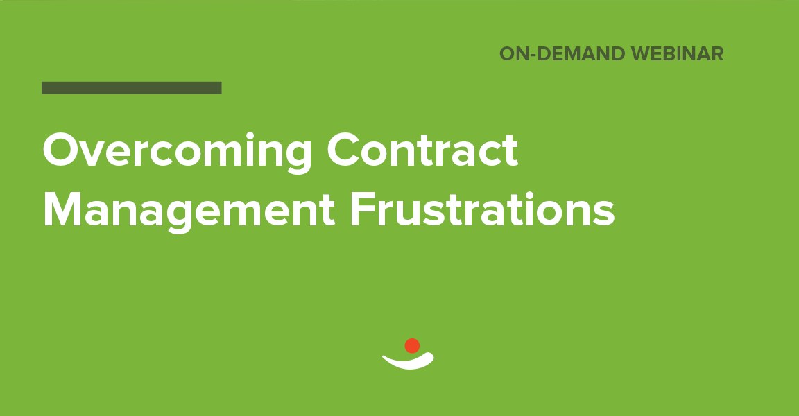 Overcoming Contract Management Frustrations webinar