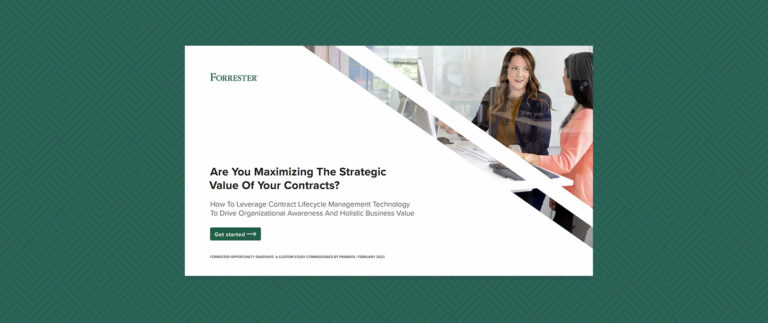 Forrester Study with Pramata Value of Contracts