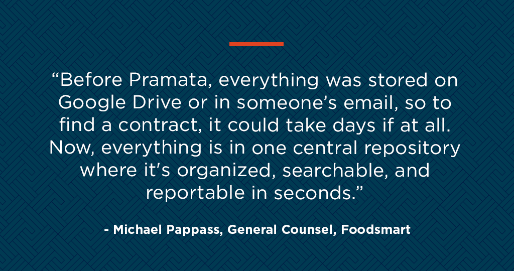 Foodsmart quote on Pramata