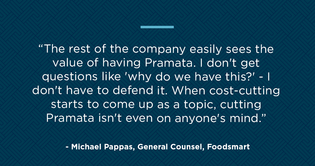 Foodsmart testimonial of Pramata