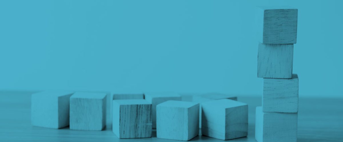 wooden blocks haphazardly stacked